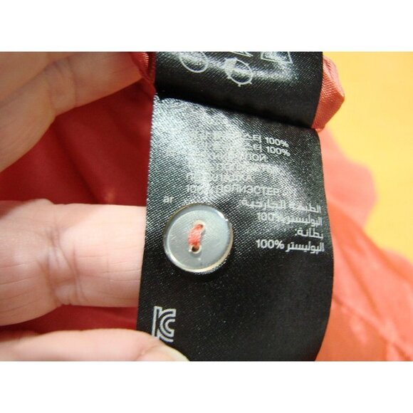 NEW H&M Womens Dress Size 8 Coral Crossover Back Tier Ruching Zip-up Back V-Neck - Picture 14 of 16